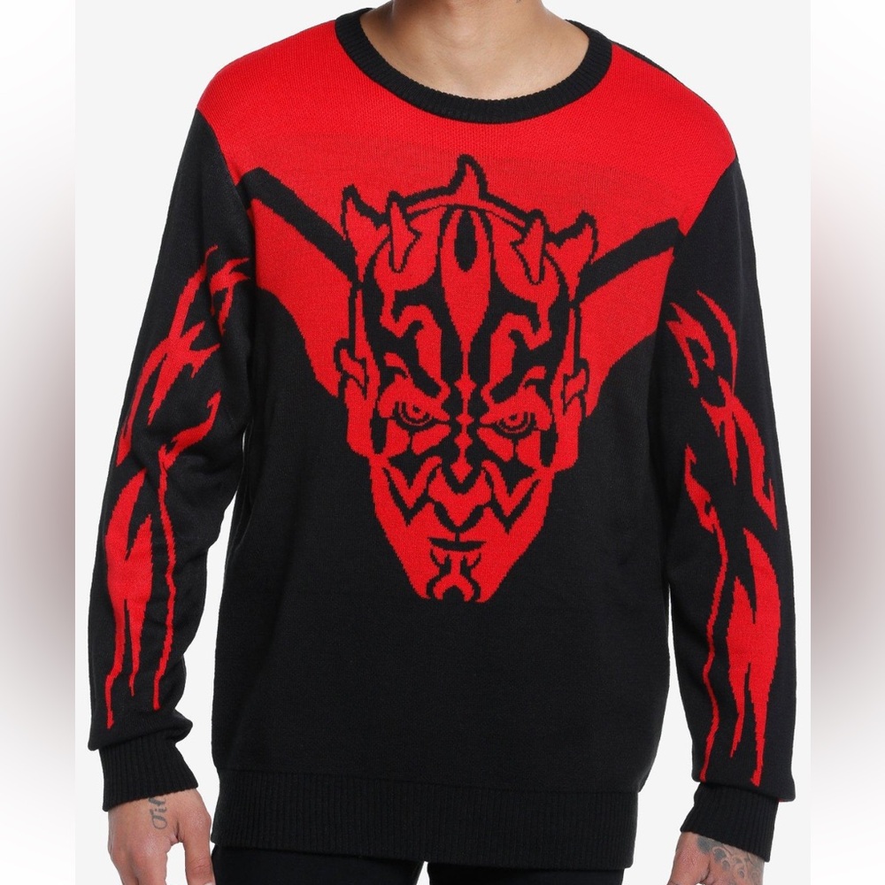 Unisex Star Wars Darth Maul‎ Intarsia Sweater Hot Topic